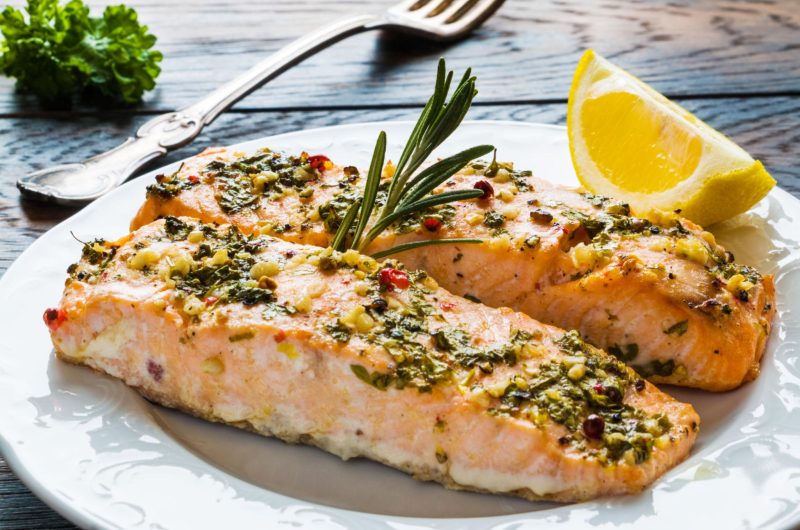 Garlic Lemon Baked Salmon